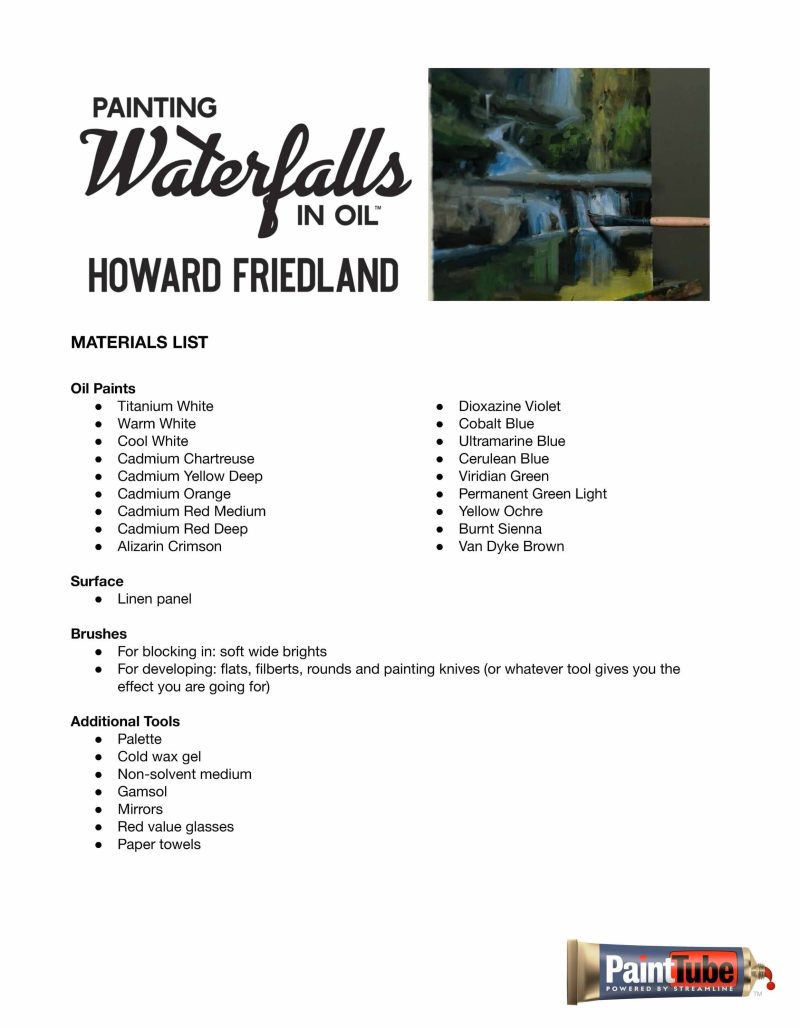 HowardFriedland MaterialsList Waterfalls 1