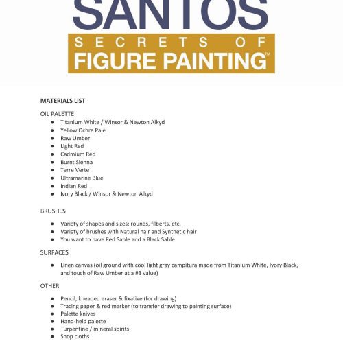 SantosFigurePaintMaterialsList